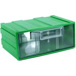 К1 Зеленый, Ячейки, Зеленый корпус прозрачный контейнер, 131х107х57мм