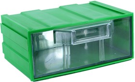 Фото 1/4 К1 Зеленый, Ячейки, Зеленый корпус прозрачный контейнер, 131х107х57мм