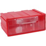 К1 Красный, Ячейки, Красный корпус прозрачный контейнер, 131х107х57мм