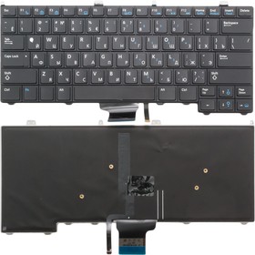 Фото 1/2 Клавиатура для ноутбука Dell Latitude E7000, E7240, E7440 черная с подсветкой