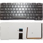 Клавиатура для ноутбука Sony SVE14A черная без рамки с подсветкой