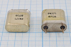 Фото 1/2 Кварцевый резонатор 11000 кГц, корпус HC6U, марка РК171БА, 1 гармоника, (11000 КГЦ РК171)