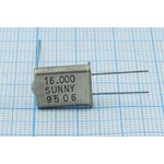 Кварцевый резонатор 16000 кГц, корпус HC49U+LW, S, марка SA[SUNNY], 1 гармоника