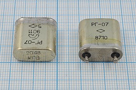 Кварцевый резонатор 2048 кГц, корпус БВ, S, марка РГ07БВ, 1 гармоника