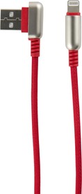 Фото 1/4 Дата-Кабель Red Line Loop USB - Lightning, красный