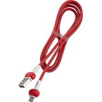 Дата-Кабель Red Line Candy USB - Micro USB, красный