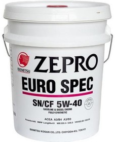 1849020, Масло моторное синтетическое 20л - ZEPRO EURO SPEC 5W40 (SN/CF, A3/B4, 229.5, 502.00/505.00, LongLif