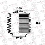 BS0201, Пыльник рулевой системы Avantech