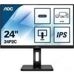 LCD AOC 23.8" 24P2C Black с поворотом экрана {IPS 1920x1080 75Hz 4ms 178/178 ...