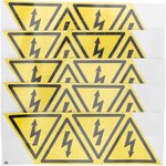56-0006-4, Наклейка знак электробезопасности «Опасность поражения электротоком» ...