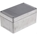 Silver Die Cast Aluminium Enclosure, IP66, Silver Lid, 160 x 100 x 81mm