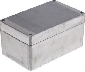 Фото 1/3 Silver Die Cast Aluminium Enclosure, IP66, Silver Lid, 160 x 100 x 81mm