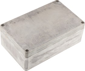 Фото 1/3 Silver Die Cast Aluminium Enclosure, IP66, Silver Lid, 260 x 160 x 90mm