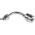 Horizontal Stainless Steel Float Switch, Float, 300mm Cable, NO, 250V ac Max ...