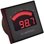 DMR35-DCA3-DC1-R, Digital Panel Meters Switch Selectable unipolar 5-500ADC measure ranges, External Shunt, DC Powered, Red Display