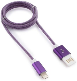 Фото 1/6 Кабель USB 2.0 AM/Lightning 8P, 1м, мультиразъем USB A, фиолетовый металлик CCB-ApUSBp1m