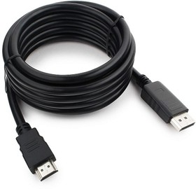 Фото 1/9 Кабель DisplayPort-&gt;HDMI CC-DP-HDMI-3M 3м 20M/19M черный экран пакет
