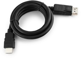 Фото 1/10 Кабель DisplayPort-&gt;HDMI 1м 20M/19M черный экран пакет CC-DP-HDMI-1M