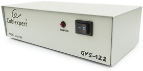 Фото 1/6 Разветвитель Cablexpert, VGA, 1 компьютер - 2 монитора, каскадируемый, HD15F/2x15F, GVS122
