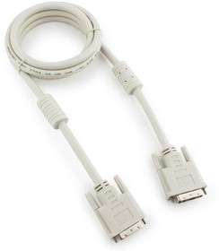Фото 1/6 Кабель DVI-D, single link, 19M/19M, 1.8м, серый, экран, ферритовые кольца, пакет CC-DVI-6C