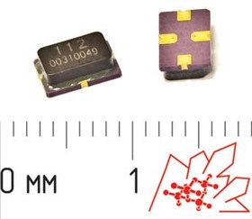 Фото 1/2 Кварцевый резонатор 303825 кГц, корпус S06040C4, точность настройки 330 ppm, марка RO2104A, (112)
