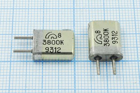 Кварцевый резонатор 3800 кГц, корпус HC25U, марка МА, 1 гармоника, (3800К)