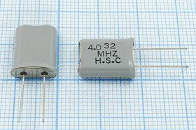 Кварцевый резонатор 4032 кГц, корпус HC49U, нагрузочная емкость 18 пФ, 1 гармоника, +SL (HSC)