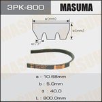 3PK-800, Ремень поликлиновой 3PK800 Masuma