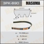 Ремень поликлиновый 3PK 890 MASUMA 3PK-890