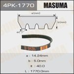 Ремень поликлиновый MASUMA 4PK-1770
