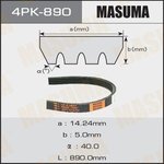 4PK-890, Ремень поликлиновой 4PK890 Masuma