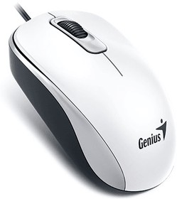 Фото 1/7 Мышь Genius Mouse DX-110 ( Cable, Optical, 1000 DPI, 3bts, USB ) White