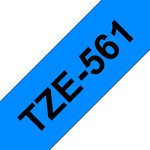 TZE561, Лента в кассете TZE-561 36-мм, ламинированная, черный на синем фоне, 8 м.