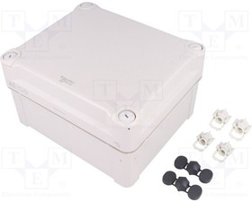 ABS enclosure, (L x W x H) 105 x 164 x 193 mm, light gray (RAL 7035), IP66, NSYTBS191610H