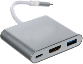 Фото 1/2 Кабель-концентратор Telecom USB3.1 TypeCm -- HDMI+USB3.0 +PD charging 4K@30Hz  TUC010