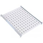 CMO shelf, perforated sliding shelf with telescopic rails, depth 620 mm