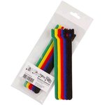 PL9600, Velcro clamp (coupler) 150mm x 12mm, 5 pcs / 5 colors (black, blue, red ...