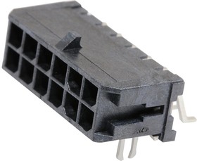 43045-1206, Разъем типа провод-плата, 3 мм, 12 контакт(-ов), Штыревой Разъем, Micro-Fit 3.0 43045 Series