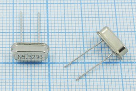 Кварцевый резонатор 5529,6 кГц, корпус HC49S3, нагрузочная емкость 18 пФ, точность настройки 30 ppm, марка FA[HC49S], 1 гармоника, (N)