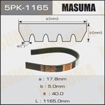 5PK-1165, Ремень поликлиновой 5PK1165 Masuma