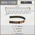 Ремень поликлиновый MASUMA 6PK-1700
