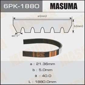 Фото 1/2 6PK-1880, Ремень поликлиновой 6PK1880 Masuma