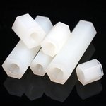HTP2.5-6W, Printed circuit board rack nylon (white) M2,5 height 6mm (mom-mom)
