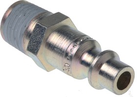 Фото 1/3 103105152, Steel Male Pneumatic Quick Connect Coupling, R 1/4 Male Threaded