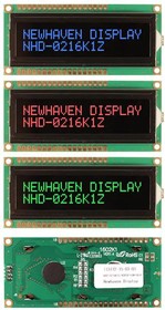 NHD-0216K1Z-NS (RGB)-FBW-REV1, LCD Character Display Modules & Accessories FSTN (-) Transm 80.0 x 36.0