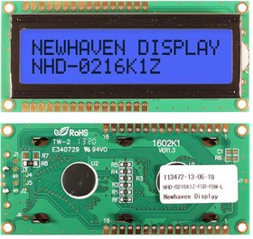 NHD-0216K1Z-FSB-FBW-L, LCD Character Display Modules & Accessories FSTN (+) Transfl 80.0 x 36.0