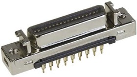 Фото 1/2 10236-R21TS, D-Sub Micro-D Connectors 36P VERT SHLD RECEP BRDMNT COMPLIANT PIN
