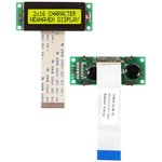 NHD-02161Z-FSY-YBW-C, LCD Character Display Modules & Accessories STN- Y/G ...
