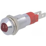 SMQD 08012, Индикат.лампа: LED, выпуклый, 12-14ВDC, Отв: d8,2мм, IP40, металл
