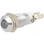 SMQD 08614, Индикат.лампа: LED, выпуклый, 24-28ВDC, Отв: d8,2мм, IP40, металл